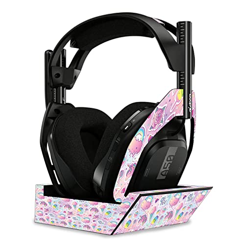 Image of MightySkins Skin Compatible with Astro A50 Wireless Headphones + Base Station (Gen 4) - Unicorn Popsicle | Protective, Durable, and Unique Vinyl Decal wrap Cover | Easy to Apply | Made in The USA
