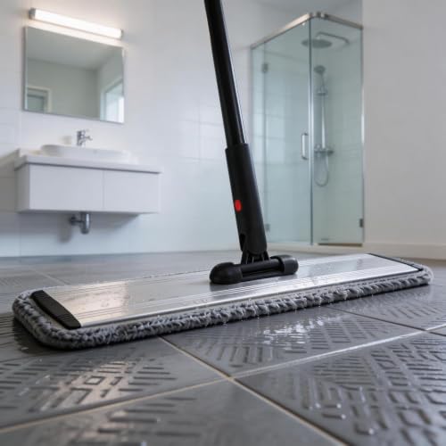 Image of 24 Inch Microfiber Mop Pads 6 Pack for Hardwood Tile Laminate Deep Clean | Reusable flat mop pads for floor cleaning, fits 24-inch mop heads, washable and durable, wet /dry use, home cleaning essential