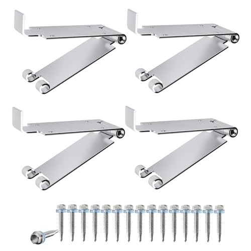 2 Pairs Low Headroom Garage Door Top Brackets/Hinges Fit for