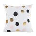 Produktbild LuckyGirls Kissenbezug 45 x 45 cm Gold folie Druck kissenhüllen Sofa Taille Wurf kopfkissenbezüge (B)