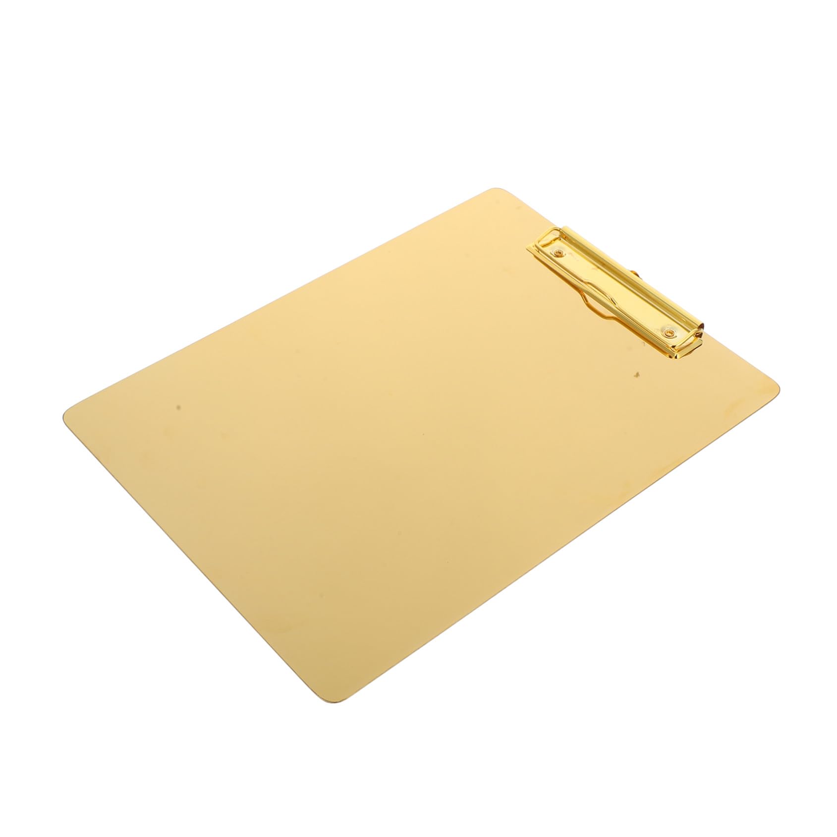 NOLITOY Portapapeles Organizador Resistente y Elegante A4 Clip de Acero Inoxidable Dorado para 1-100 Hojas, Esquinas Redondeadas, Adecuado para Oficina y Escuela