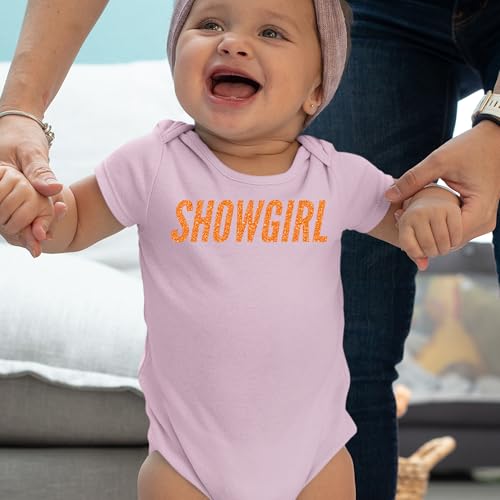 Showgirl Orange Glitter Infant One-Piece Bodysuit, Soft Cotton2