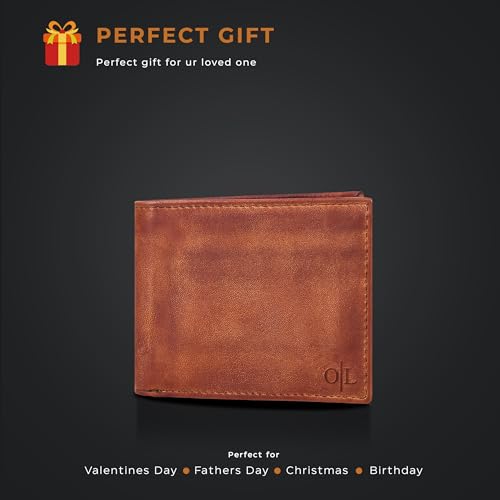 Image of Oak Leathers Leather Wallet for Men - RFID Bifold Wallets with 9 Credit Cards 1 ID Window Slim Minimalist Front Pocket Gift For Men