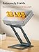 tounee Laptop Stand for Desk Adjustable Height, Telescopic Computer Stand with Pull Out Design Ergonomic Laptop Riser Fits All Laptops 10-17