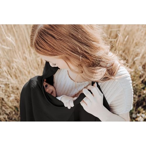 Image of Konssy Muslin Nursing Cover Up for Breastfeeding with Rigid Hoop