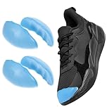 Shoe Filler Inserts - 2 Pairs Toe Cushion Fillers, Make Shoes Smaller, Prevent Heel Slipping - Men & Women (Blue, Small: Half Size Bigger)