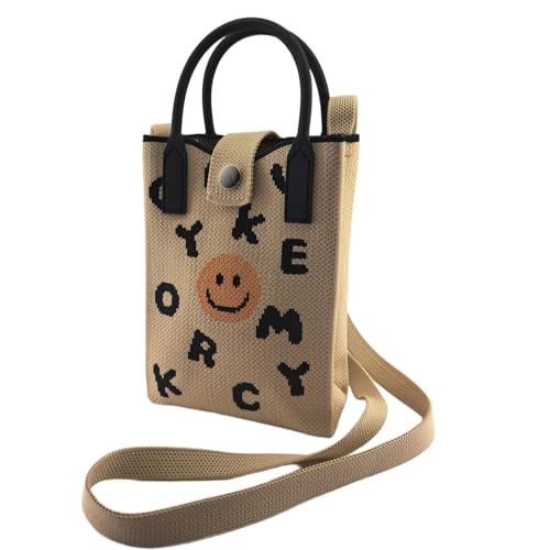 Spacious cell phone wallet knit small phone purses with crossbody strap Suitable for women traveling with small items