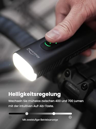 Magicshine ZX150 | LED Fahrradlicht 150 Lux | StVZO zugelassenes, akkubetriebenes Vorderlicht mit 2 Leuchtmodi | 230 m Leuchtweite… – Ansicht 4