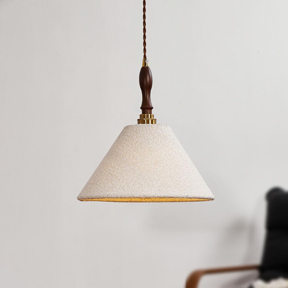 Suspension LED en lin avec abat-jour 18 cm pour éclairage ciblé