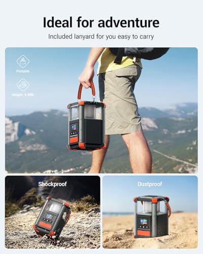 BLAVOR Power Bank Station, 236.8Wh/64,000 mAh Portable Power Station, 165W USB-C Output, Wireless Charger, IP67 Waterproof Camping Lantern, Small Generator for Laptop, Outdoor, Travel, and Emergencies - Image 6