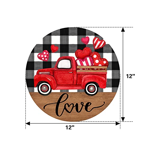 Deroro-Happy-Valentines-Day-Love-Sign-Front-Door-Decor-Farmhouse-Red-Truck-Hearts-Wood-Door-Hanger-Black-White-Buffalo-Plaid-Wooden-Wreath-Pediment-Plaque-Outdoor-Indoor-Wall-Hanging-Decorations Deroro Happy Valentines Day Love Sign Front Door Decor Farmhouse Red Truck Hearts Wood Door Hanger Black White Buffalo Plaid Wooden Wreath Pediment Plaque Outdoor Indoor Wall Hanging Decorations