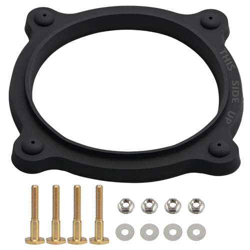 Image of RV Toilet Floor Flange Seal and Mounting Hardware Kit Compatible with Dometic SeaLand 510 Traveler and VacuFlush Toilets, RV Toilet Base Floor Seal with Closet Bolts Replace# 385310063 SE341549