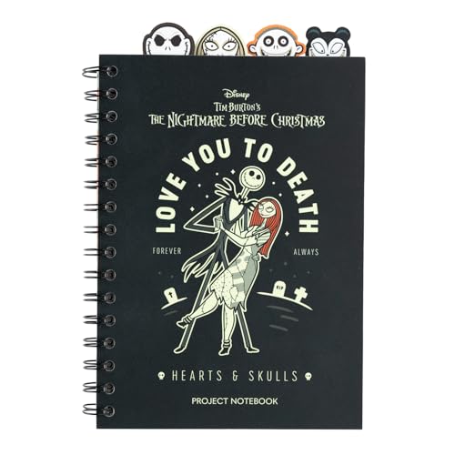 Grupo Erik - Carnet de Notes A5 Disney, L'Etrange Noël de Mr Jack avec Intercalaires, 160 Pages | Notebook, Bullet Journal, Carnet Spirale