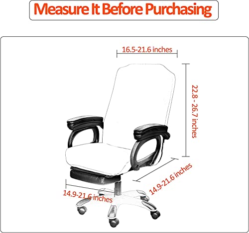 Image of SARAFLORA Pink Office Chair Covers Stretch Washable Computer Chair Slipcovers for Universal Rotating Boss Chair Large Size