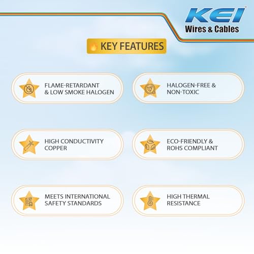 Image of KEI CONFLAME FRLSH 2.5 sqmm 1 Core Copper Heat Resistant Flame Retardant Low Smoke & Halogen - Lead Free House Wire for Domestic & Industrial Electrical Wiring (Green, 45 Meters)