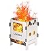 Lixada Edelstahl Holzofen Camping Herd, Tragbar Kochen Herd mit Aufbewahrungstasche, für Outdoor Camping, Wandern, Picknick, BBQ usw, 8.2 * 8.1 * 11,6 cm