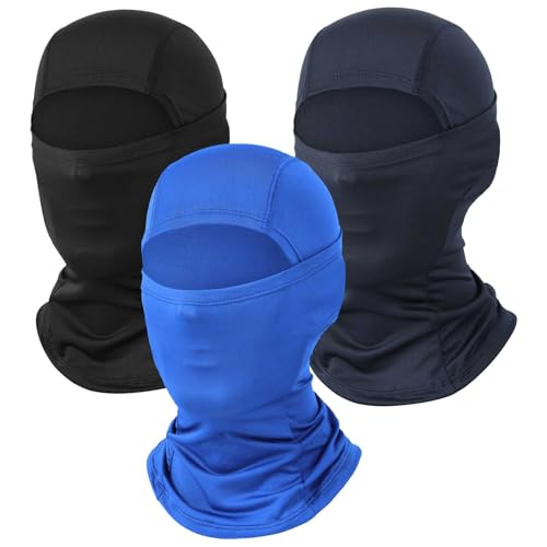 Image of Balaclava Ski Mask 3 Pack Motorcycle Face Mask Shiesty Ski Mask for Men Women Summer Full Face Cover Sun Protection Football