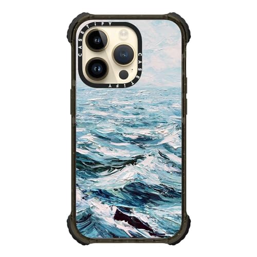 Coque iPhone 14 Pro bleu foncé CASETiFY Ultra Impact test qualité militaire - 4