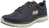 No es resistente al agua Skechers FLEX ADVANTAGE 4.0 PROVIDENCE, Zapatillas para Hombre, Navy Mesh/Pu/Black Trim, 41 EU