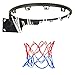 WYJW Jante de Panier de Basket d'extérieur, Support de Basket-Ball Solide avec Un Diamètre de 45cm, Convient aux Sports d'intérieur et d'extérieur et au Fitness, avec 2 Filets de Basket-Ball, Noir