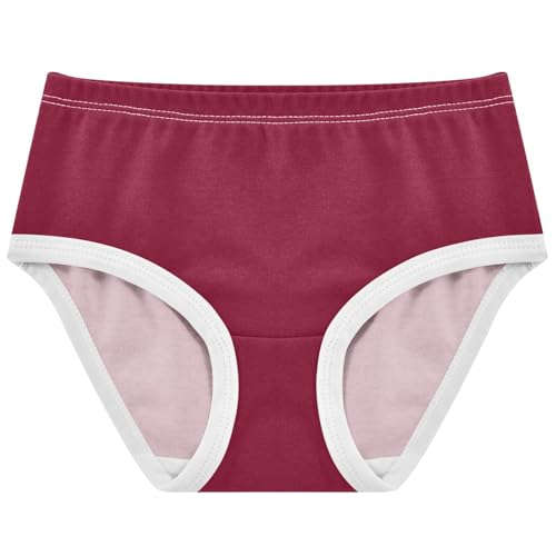 Joisal Toddlers Underwear Floral 2t Cotton Little Girl Panties Florals Kids Briefs Undies Burgundy