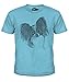 Candymix Papillon Skizze Unisex Jungen Mädchen T Shirt, Größe 8 Jahre, Farbe Himmelblau
