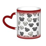 Idée de cadeau unique pour homme et mari - Tasses magiques en céramique sensible à la chaleur, tasse à café personnalisée, tête de chien Méricain