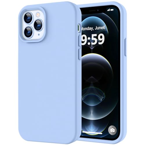 Image of LOVE 3000 Compatible with iPhone 12 Pro Max Case | Thickening Liquid Silicone | Anti-Scratch Microfiber Lining | Full-Body Duty Heavy Protection Case for iPhone 12 Pro Max Women Girls, Light Blue
