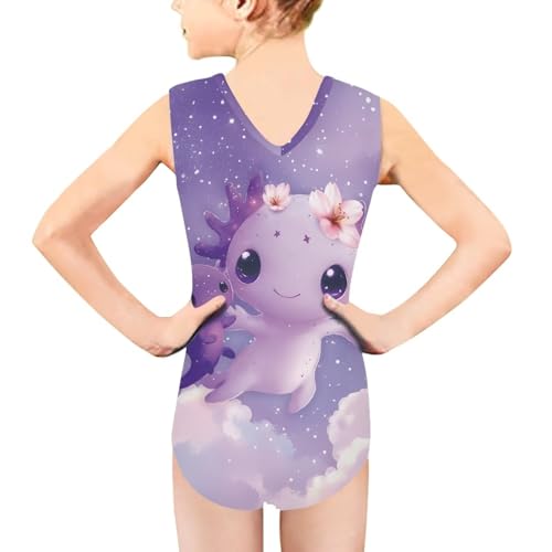 Image of Biyejit Girls Leotards Dance Sport Wear Gymnastics One-Piece Swimwear for Kids 3-14 Years