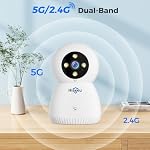 Hiseeu Indoor Security Camera, 2.4G/5G 5MP Pet Camera Baby Monitor