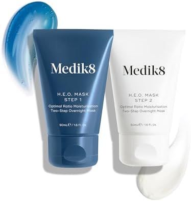 Medik8 H.E.O Mask - Optimal Ratio Moisturisation Two-Step Overnight Hydrating Face Mask - 2 x 50ml