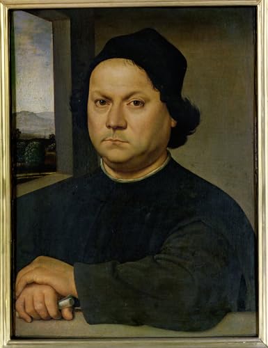 Cuadro en Lienzo Ritratto del Perugino Decoración Pared Oficina Impresión Raffaello Sanzio 60x90