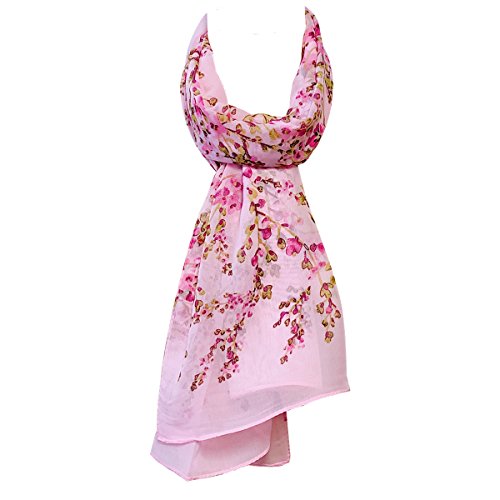 allydrew Fashionable Floral Nature Chiffon Long Scarf3