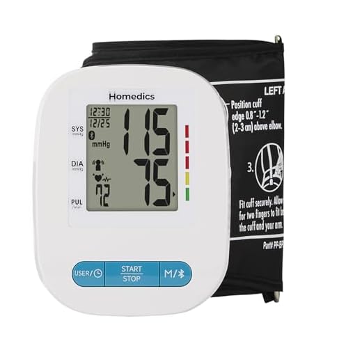 Homedics 500 Series Bluetooth Upper Arm Blood Pressure Monitor for Home Use, Voice Out Guide, Smart Measure, Irregular Heartbeat Detection, 2 Users, 120 Memories Each