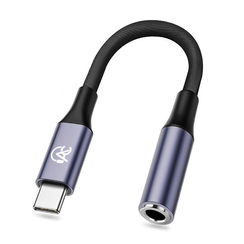 Type-C to 3.5mm Audio Jack Connector, Converter, Support 16bit 48kHz Type-C to Aux Portable DAC Dongle, Compatible with iPhone 16/15 Pro Max Plus, Galaxy S25/S24 Ultra/ S24 (Grey)-image-43