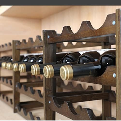 Wine Rack Countertop, Wooden Cabinet Holder Shelf Free Standing Holders Barware Storage Wine Racks Home Kitchen Bar (Color : White-Dinosaur Doodle4, Size : D) (White Dinosaur Doodle4)