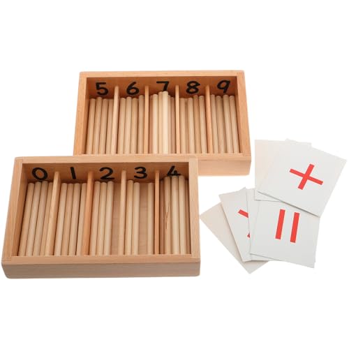 Matériel Montessori vie pratique en bois kaki pour l'apprentissage des mathématiques