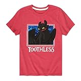 How to Train Your Dragon - Toothless Stars - Toddler & Youth Short Sleeve Graphic T-Shirt - Size 5T Heather Red