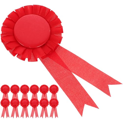20 Badges Vierges en Tôle Rouge à Épingle pour Personnalisation