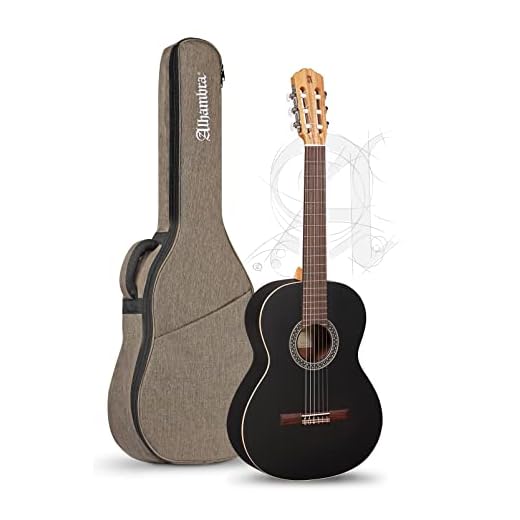 Pack Guitarra Alhambra Black Satin Plus + Funda (Sin electrificar)