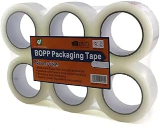 Heavy Duty Packing Tape 6 Rolls 2 Inch x 110 Yards (330 Feet) Per Roll Carton Sealing Tape for Shipping Packaging Moving Office Storage & Tape Gun Refills 2 Mil 660 Total Yards