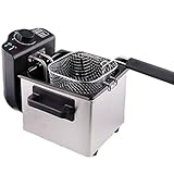 LBSI Freidora, Freidora de Aceite 1.5L /3L /5L /6L con Filtro, Freidora de Patatas Fritas, Alas de Pollo, Máquina de Fritura Rápida, Fácil de Limpiar (1.5L /3L /5L/ 6L) (Size : A-1.5L)