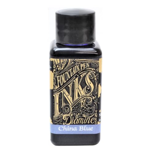 Diamine 30ml China Blue fountain pen ink bottle
