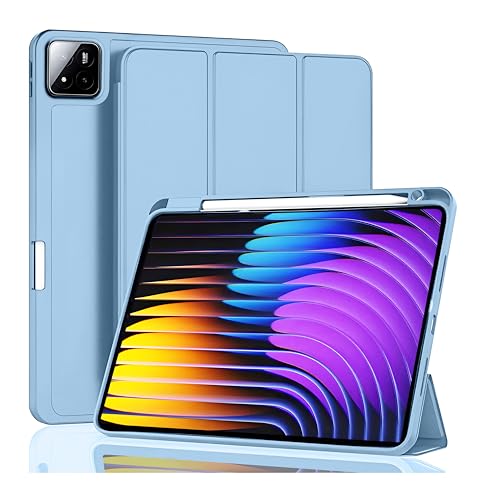 Image of ProElite Cover for Xiaomi Mi Pad 7 /7 Pro 11.2 inch Cover, Soft Flexible Flip Case Cover with Pen Holder for Xiaomi Pad 7 /7 Pro 11.2 inch, Support Auto Sleep Wake, [Recoil Series] - SkyBlue