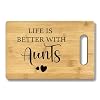 Aunt Gifts Cutting Board Aunt Gifts from Niece and Nephew Thanksgiving Gifts for Aunt Mothers Day Christmas Best Auntie Gifts Wooden Cutting Boards for Kitchen