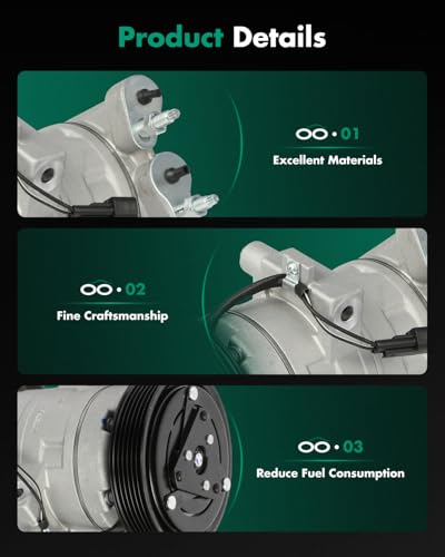 Image of SCITOO AC Compressor fit for ford Escape 3.0L 2008-2012 | Fast Cooling, Ultra Low Noise (≤72 dB)Air Conditioner Compressor with Clutch, Easy Installation, ZZD46145Z YCC233 YCC228