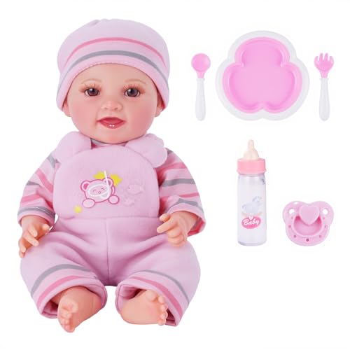 🧠【Compagno di crescita】Giocare con la bambole realistica aiuta i bambini a sviluppare le capacità motorie fini e la coordinazione occhio-mano, promuovendo al contempo le abilità sociali, la creatività e l'empatia. Il gioco di ruolo li aiuta ad acquisire responsabilità e a stabilire una routine regolare per andare a dormire.