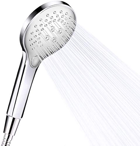 Jacar | Douchekop met slang of Flexo | 3 posities, regeneffect, antikalk en eenvoudig te installeren | Grote waterbesparende handgreep onder hoge druk