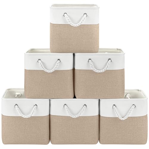 Patvingot 11x11 Cube Storage Bins, 6 Pack Foldable Fabric Organizer