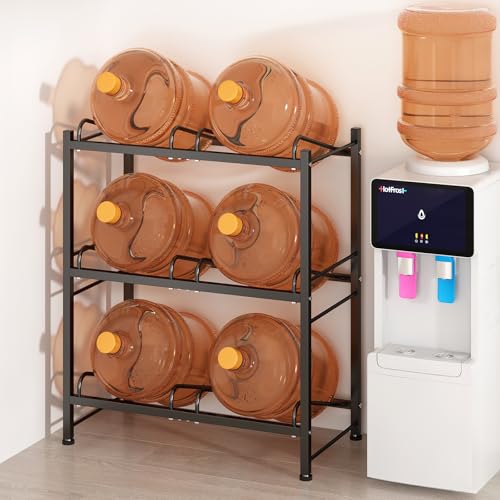 Reviews de Porta garrafon de agua walmart los más recomendados. 45 GILLAS Estante para Garrafones de Agua 3 Niveles, Porta Garrafon de Agua, Mueble Soporte Base 6 Cubos de Garrafon Metal para Hogar, Oficina, Cocina, Sala de Descanso